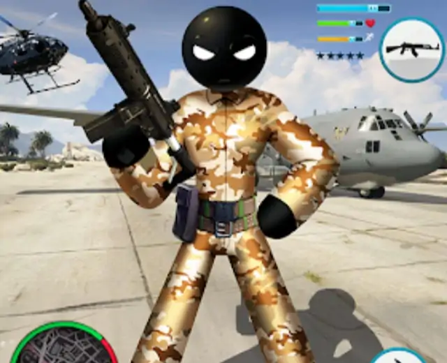 火柴人绳索英雄：越野反击2