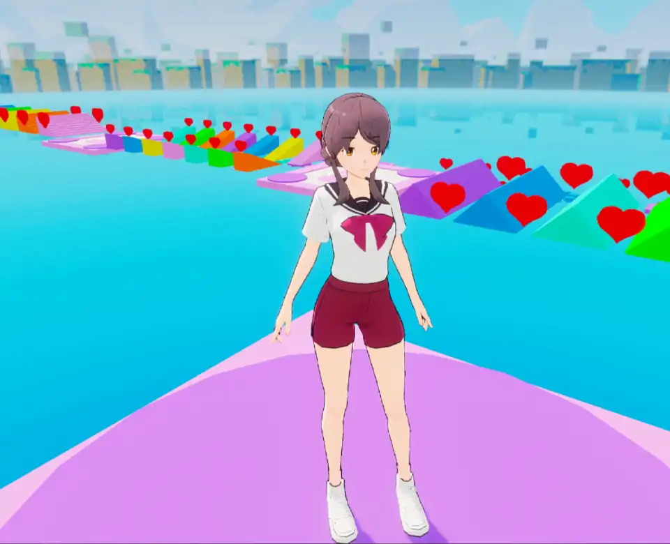 彩色爱心简单跑酷（50关）