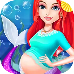 美人鱼妈妈的新生儿