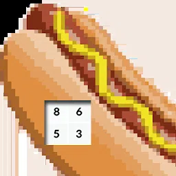 像素艺术食物颜色数字汉堡游戏