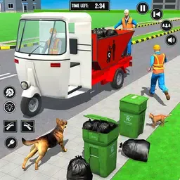 城市垃圾人力车驾驶-垃圾嘟嘟车自动人力车司机