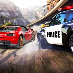 警察追逐警车追逐3d高速公路