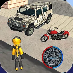 火柴人绳索英雄副迈阿密犯罪模拟器