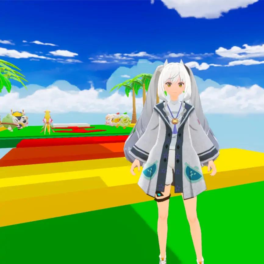 彩虹渐变色超长跑酷