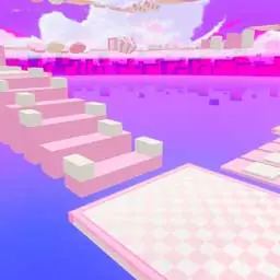 粉系渐变超长跑酷