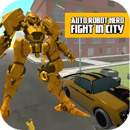 汽车机器人英雄战斗-肌肉车变换