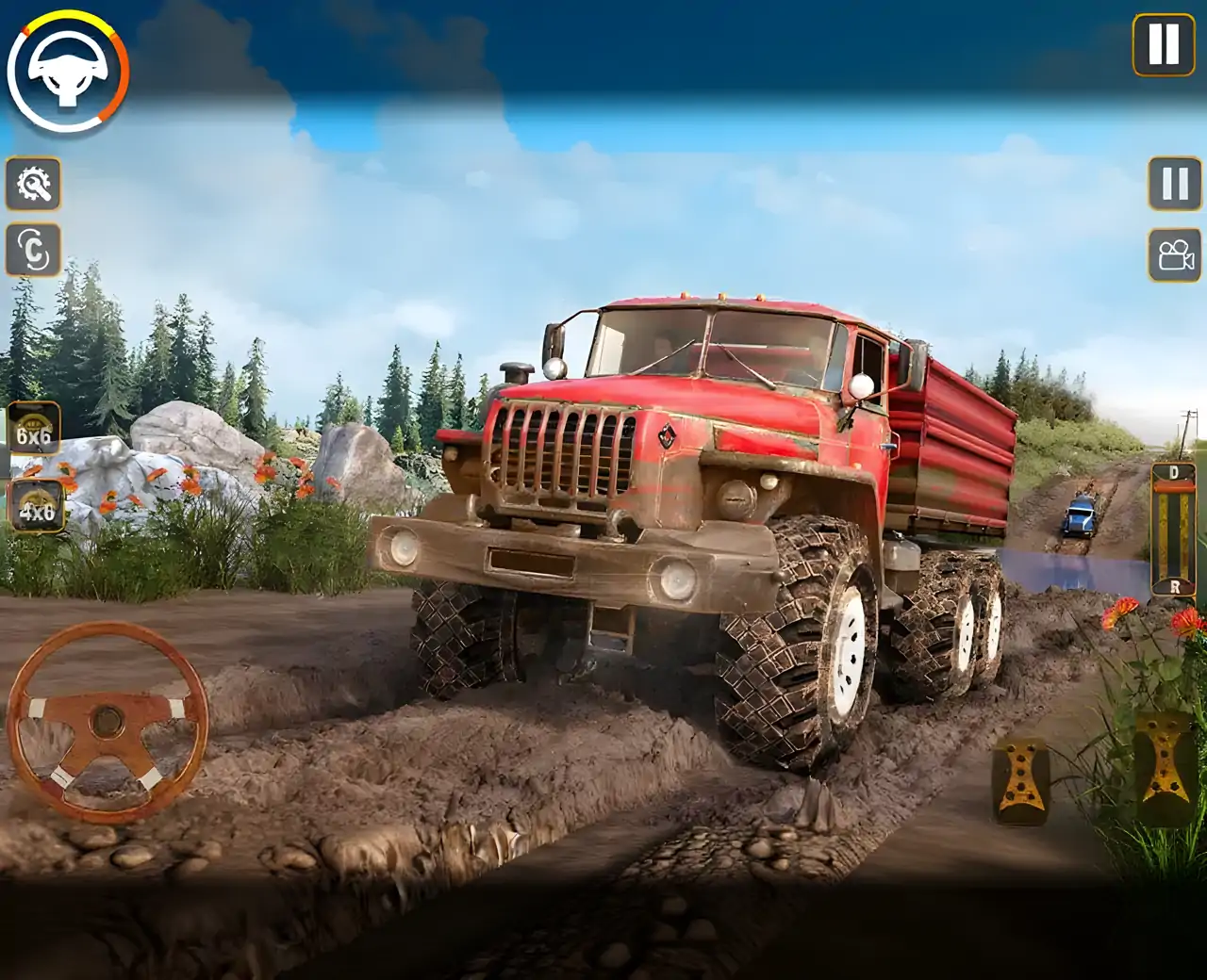 越野驾驶泥卡车游戏