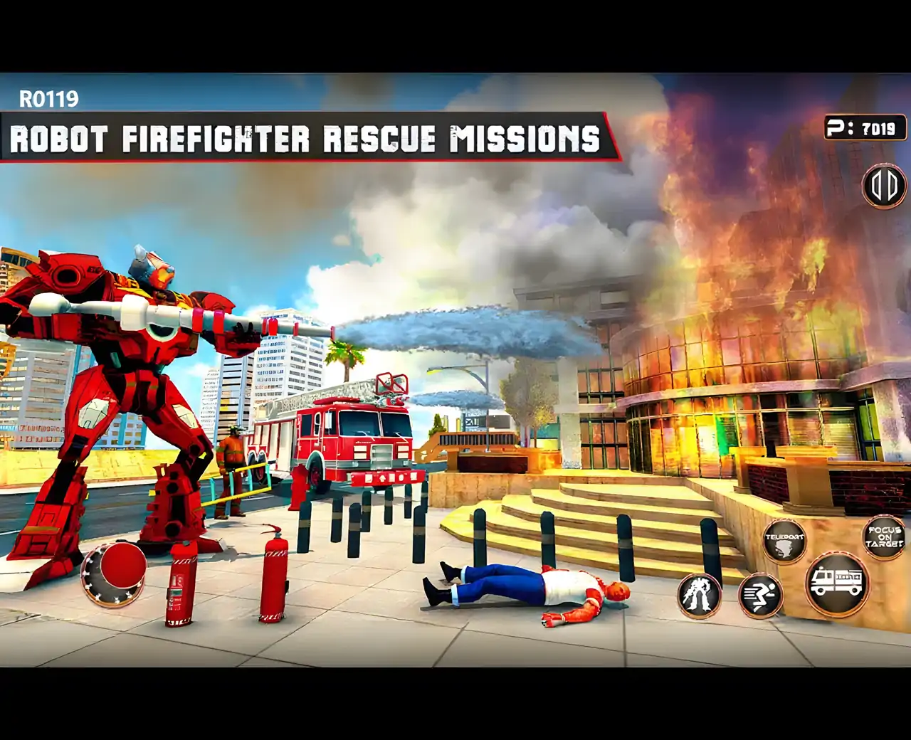 紧急消防机器人3D