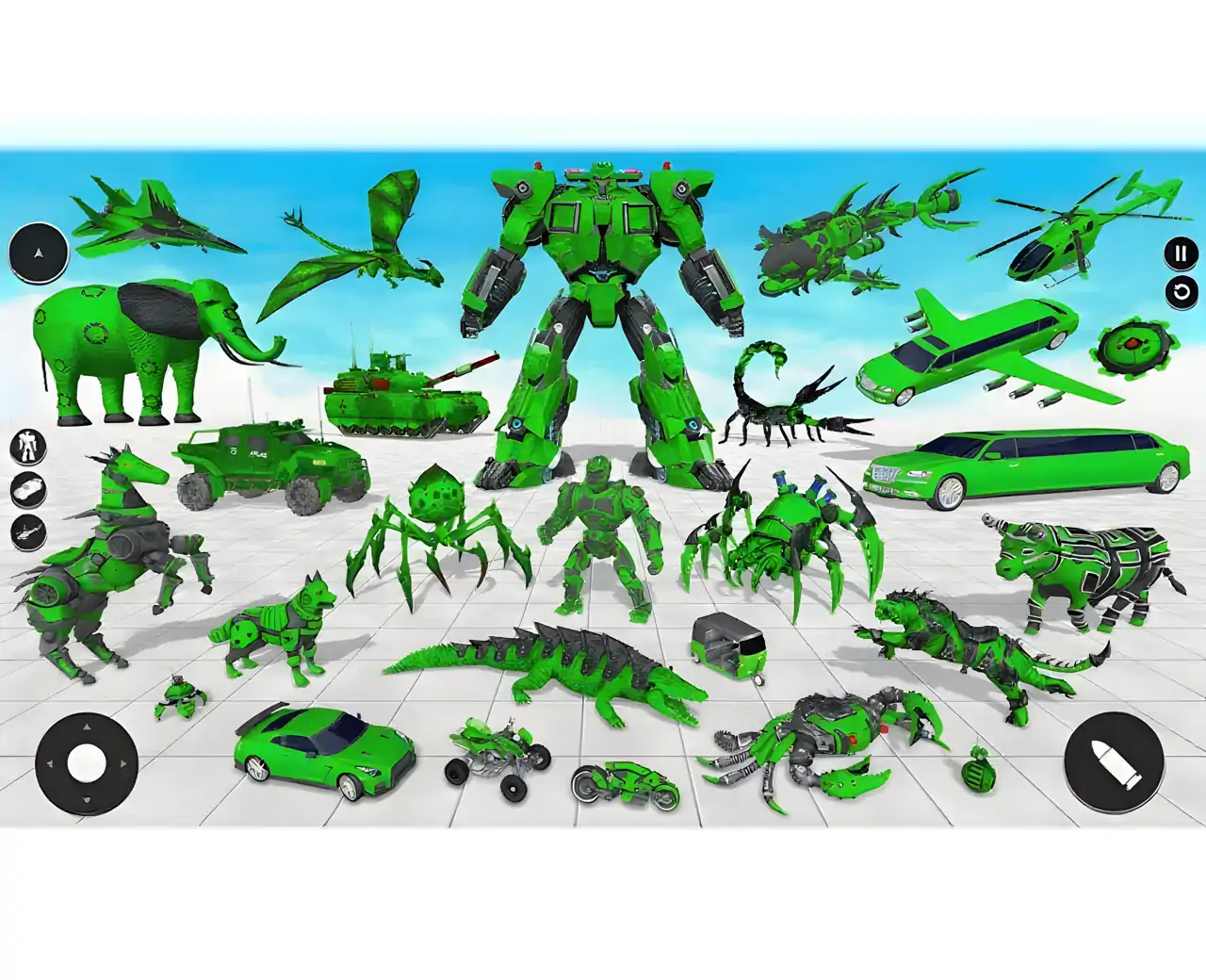 多机器人动物机器人游戏