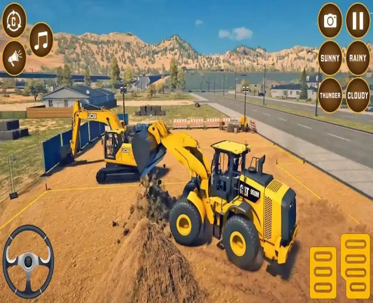 建筑挖掘机游戏3d:建造道路建设游戏