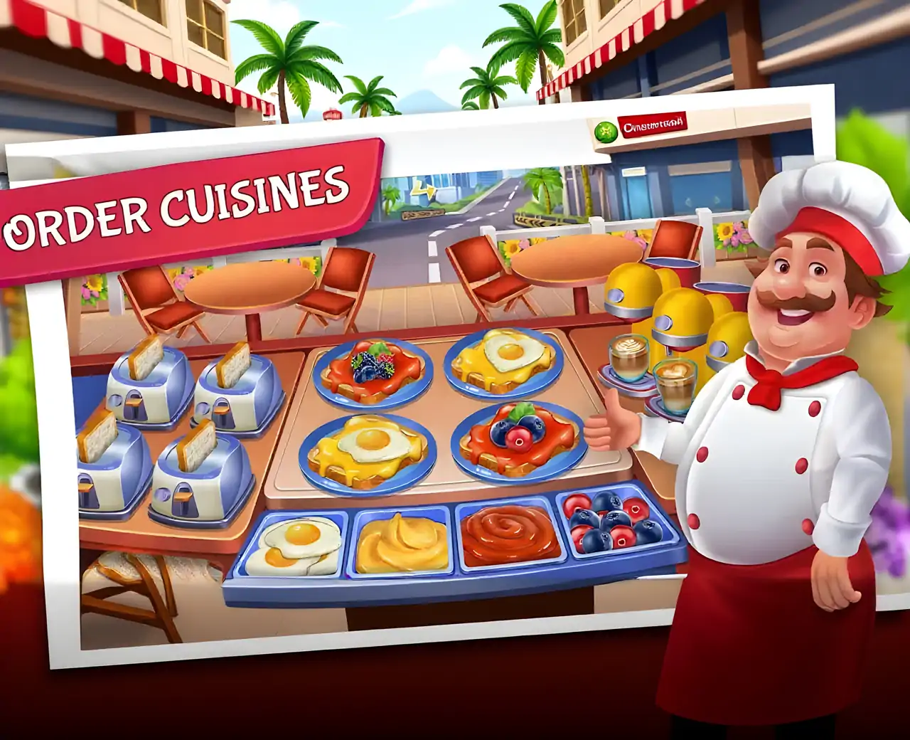 烹饪掌握疯狂的厨师游戏