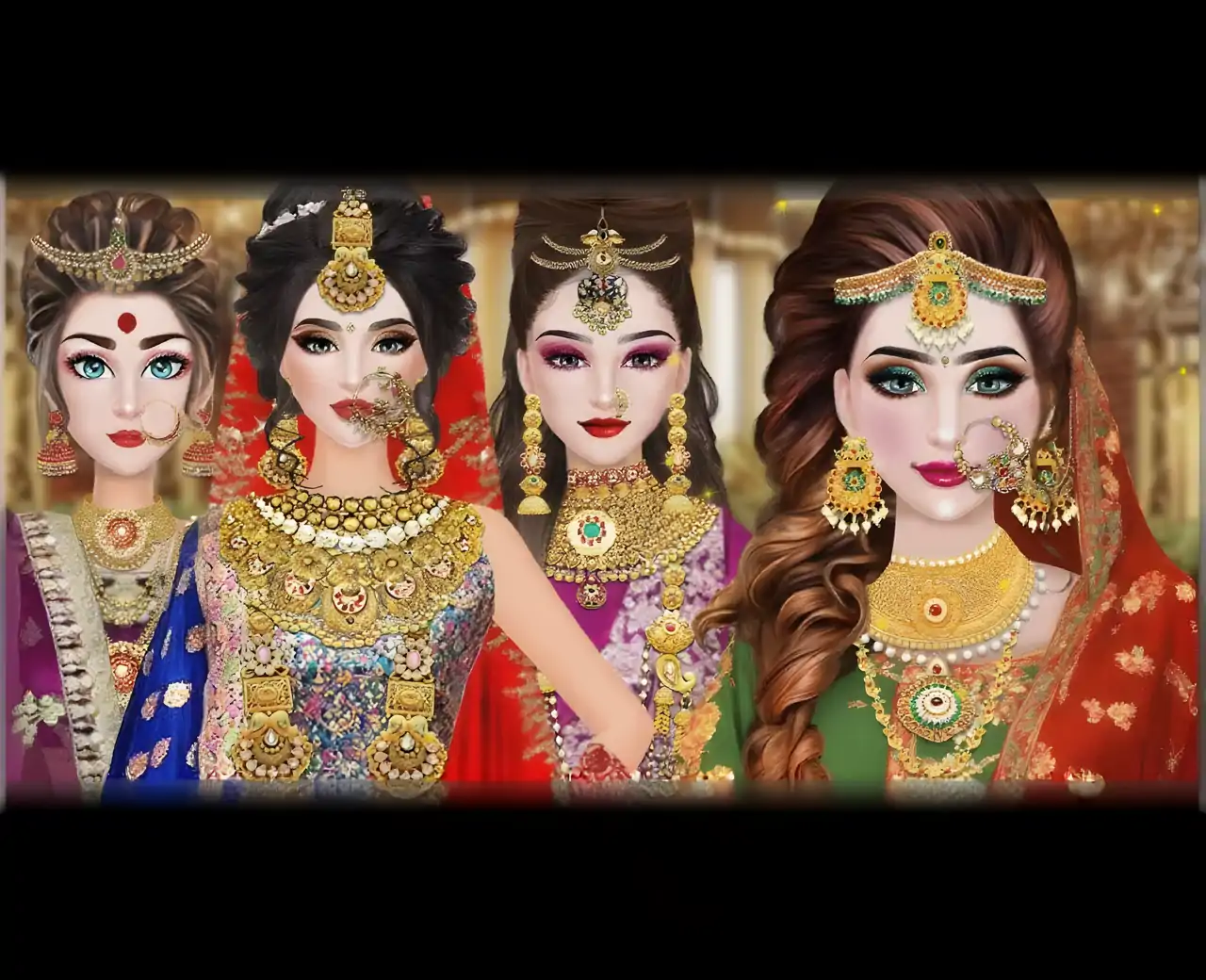 印度时尚化妆装扮