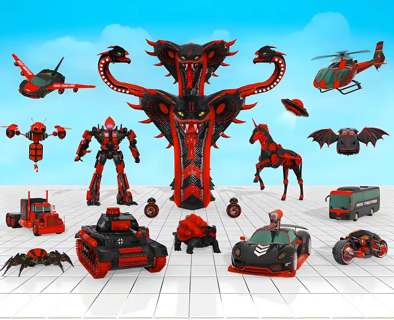 汽车机器人蛇形变形