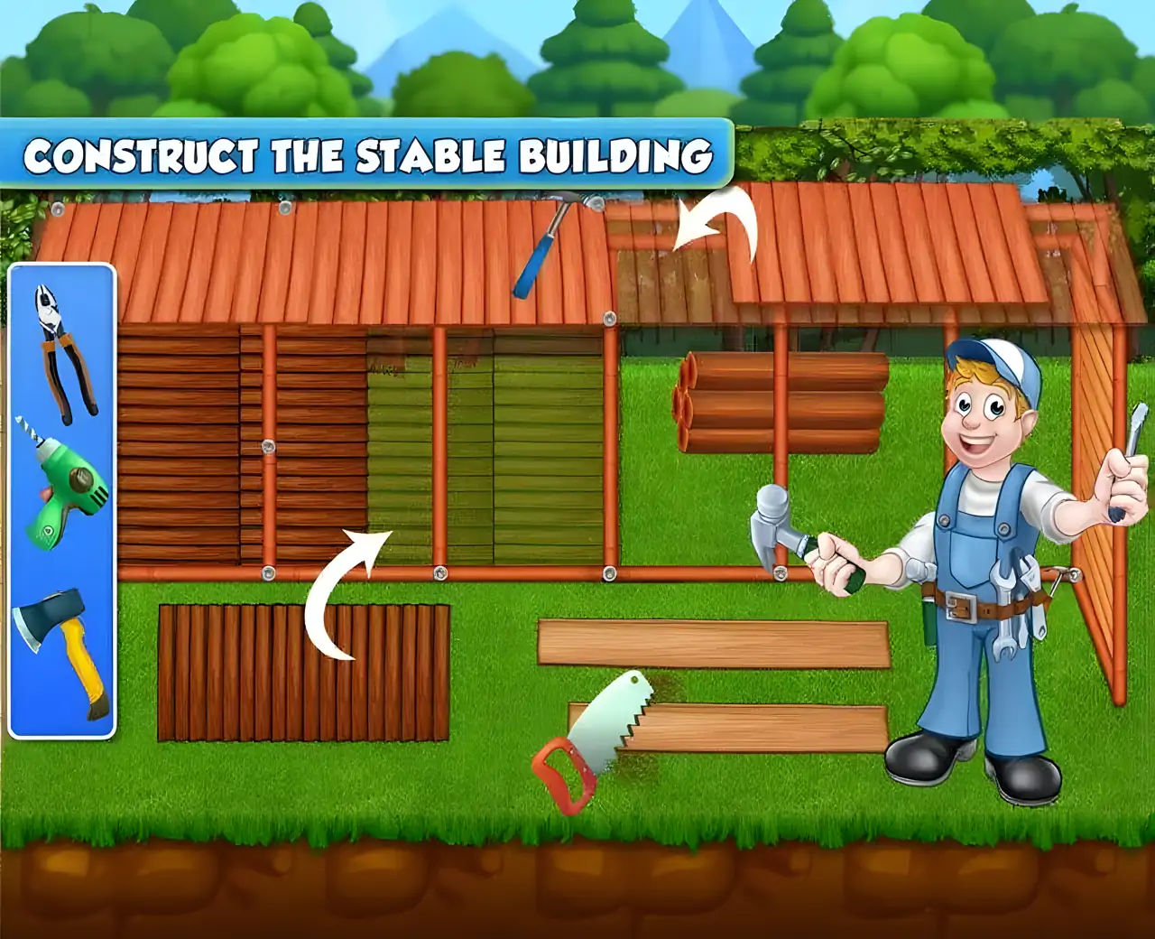 建立一个马稳定的农舍：动物宠物屋