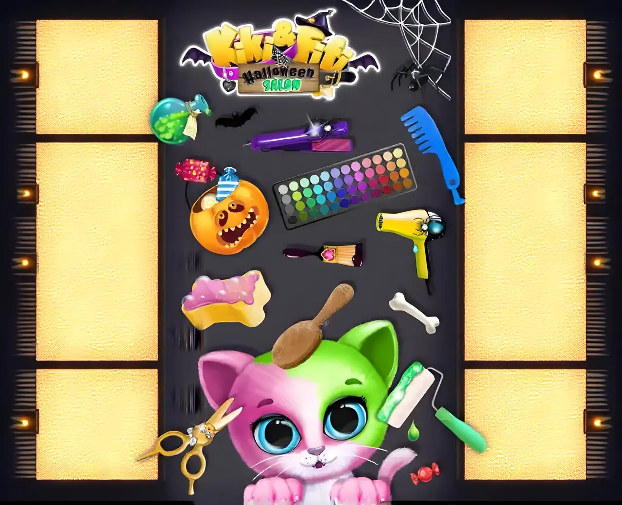 琪琪和菲菲万圣节沙龙-可怕的宠物化妆