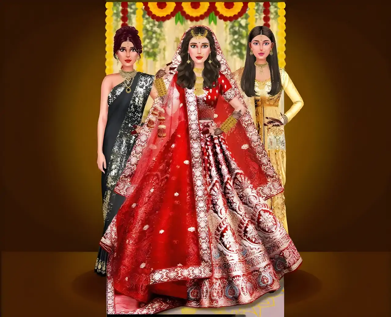 印度婚礼新娘装扮