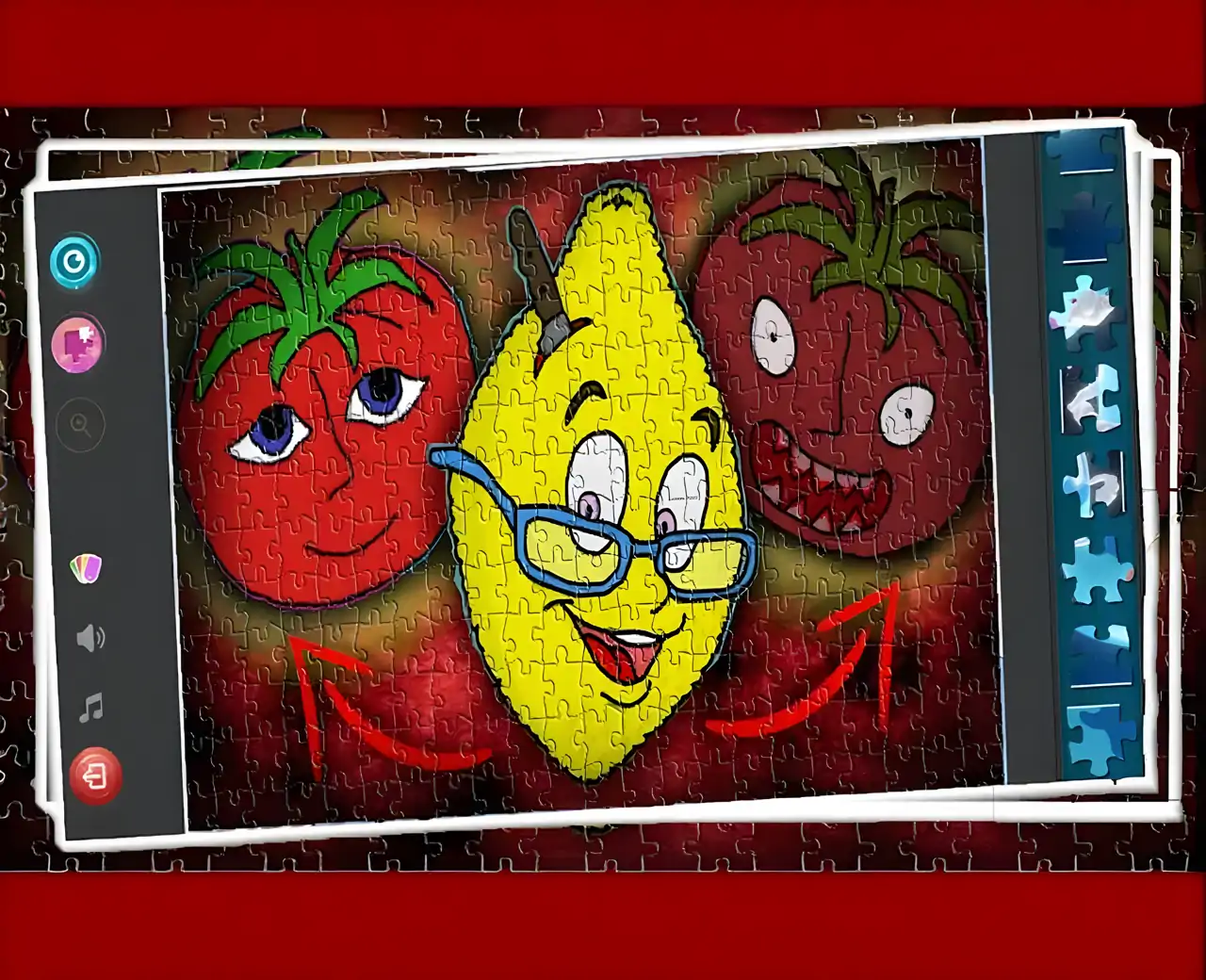 可怕的水果拼图柠檬小姐