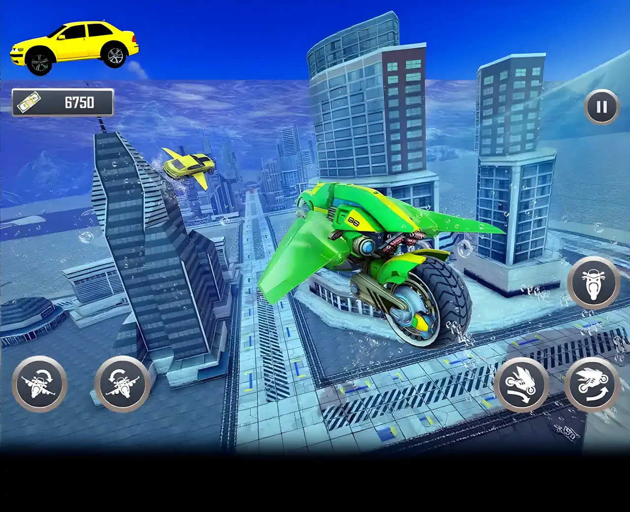 水下特技汽车飞行种族