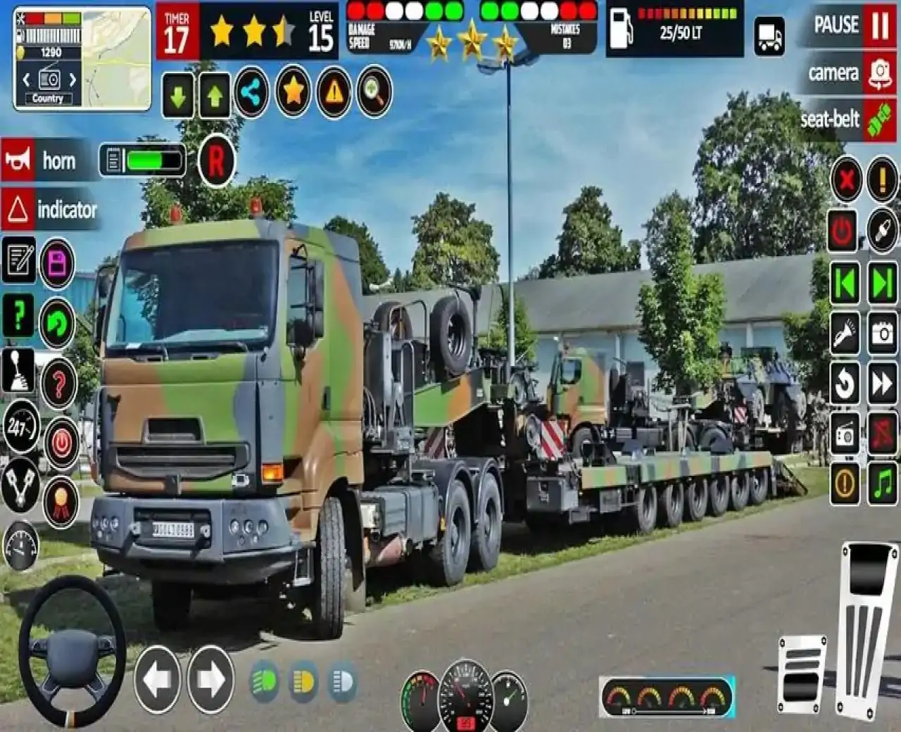 军队卡车货物模拟器3d