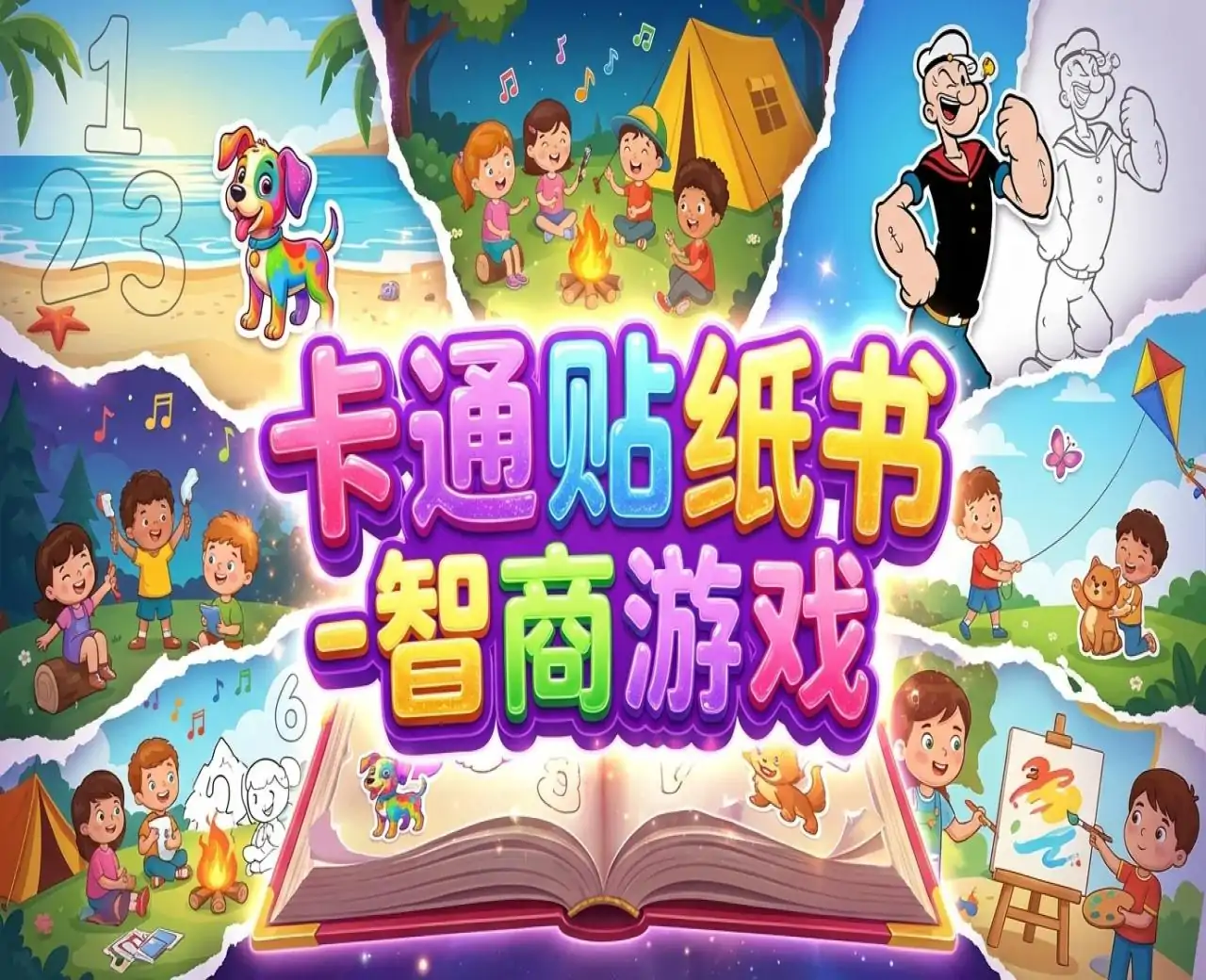 卡通贴纸书-智商游戏