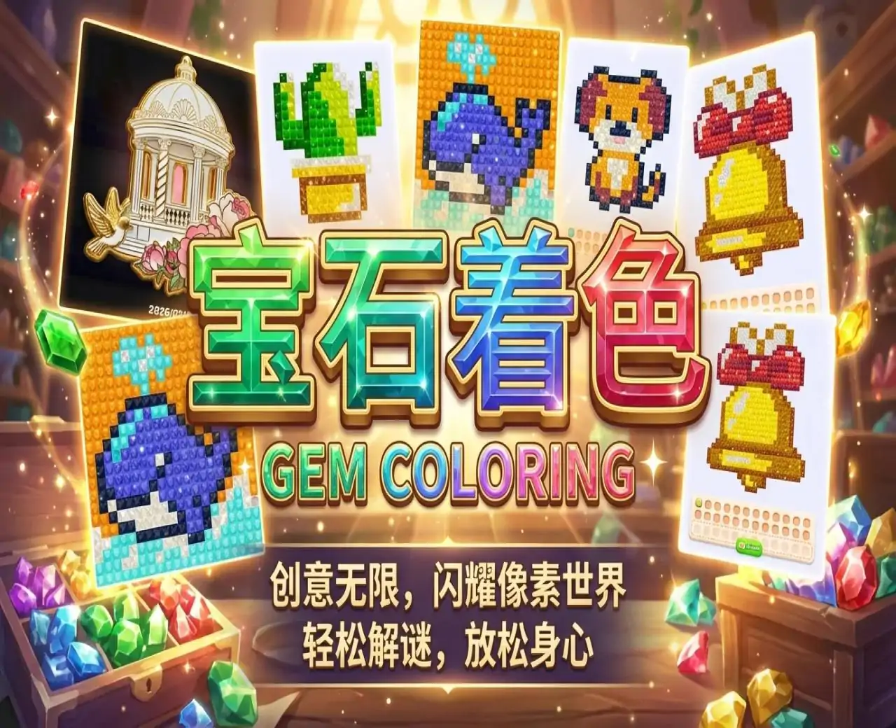 宝石着色