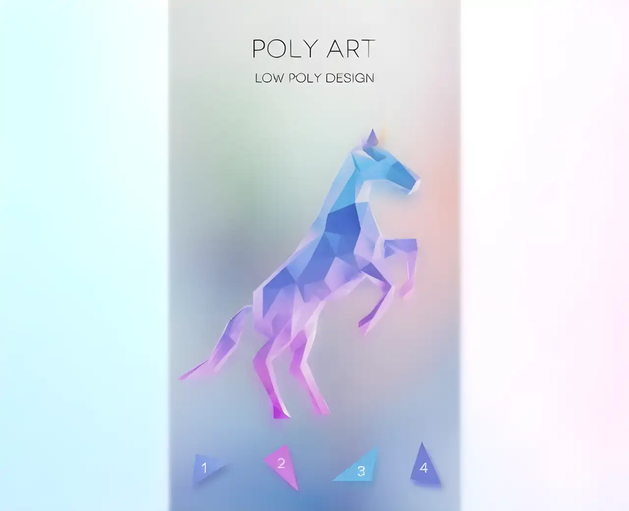 多边形艺术画册：按数字着色