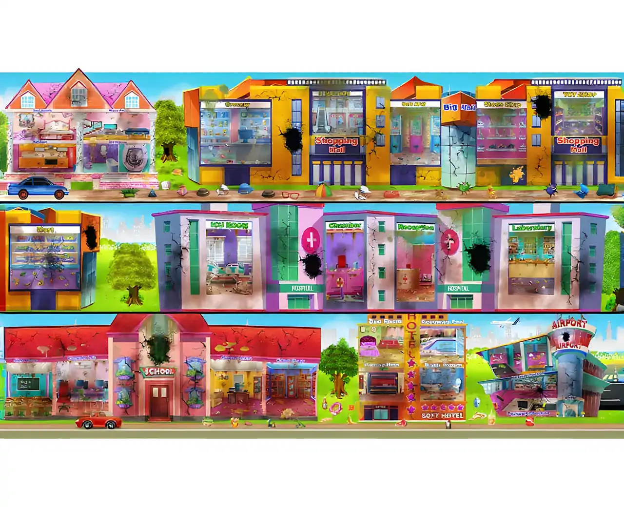 城市清洁室清理-女孩清洁