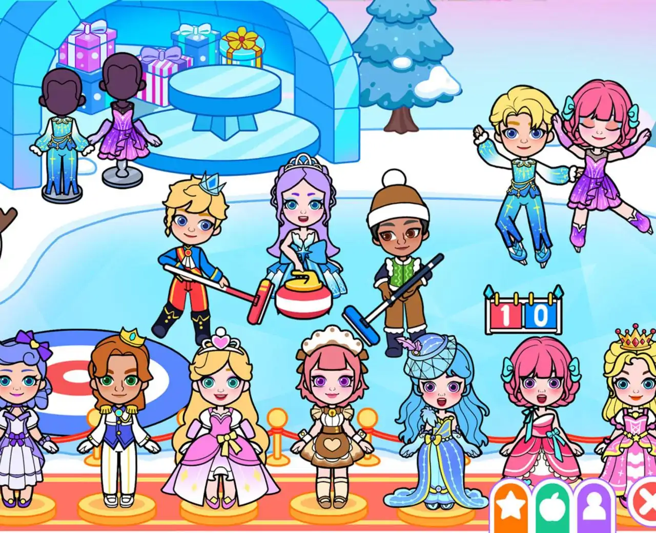 冰雪公主世界城堡娃娃屋派对