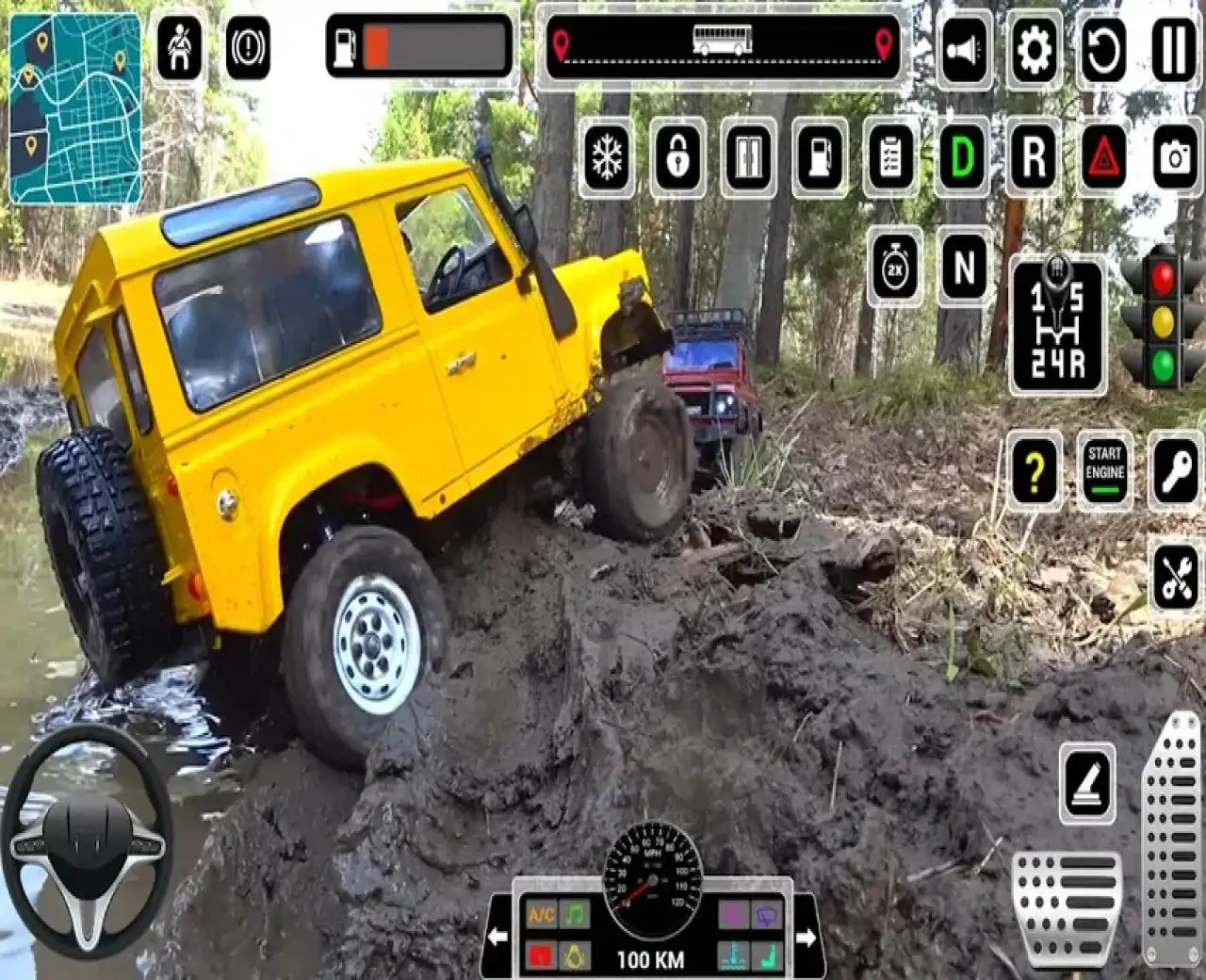 泥浆吉普驾驶越野游戏