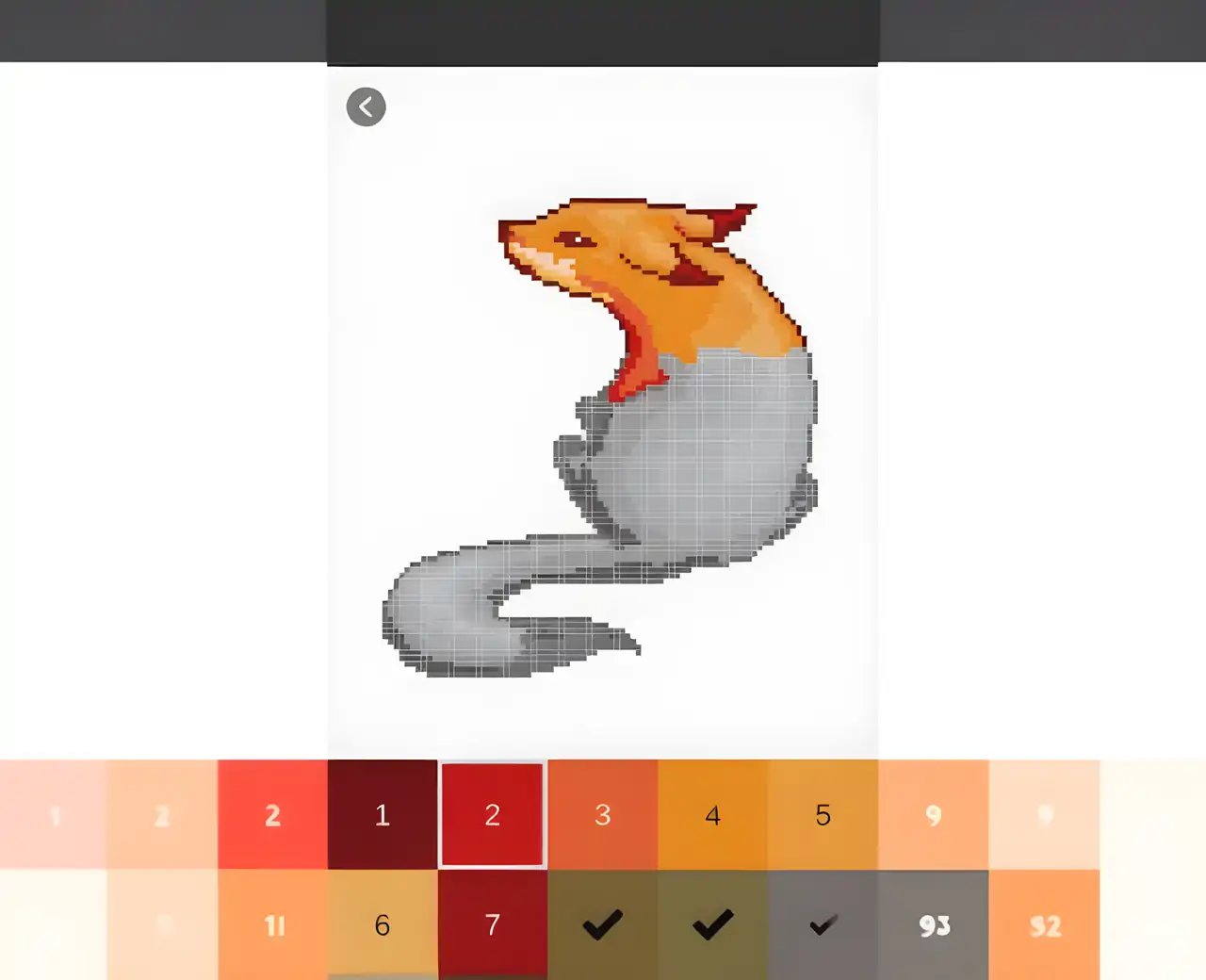 动物颜色按数字-动物着色页