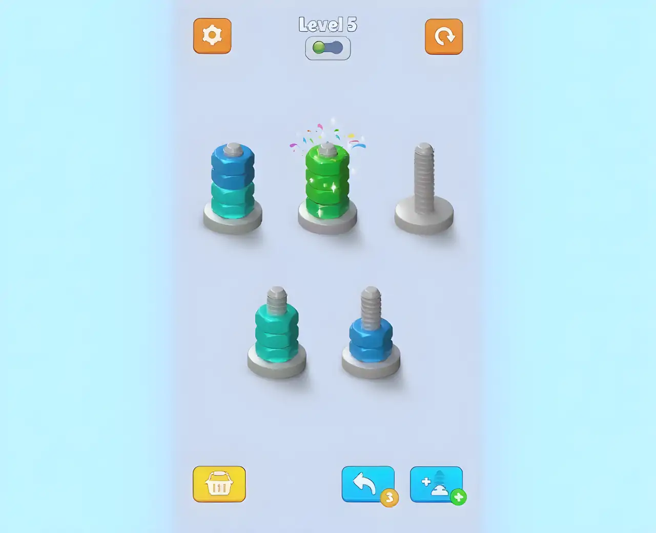 基本要素:颜色排序游戏