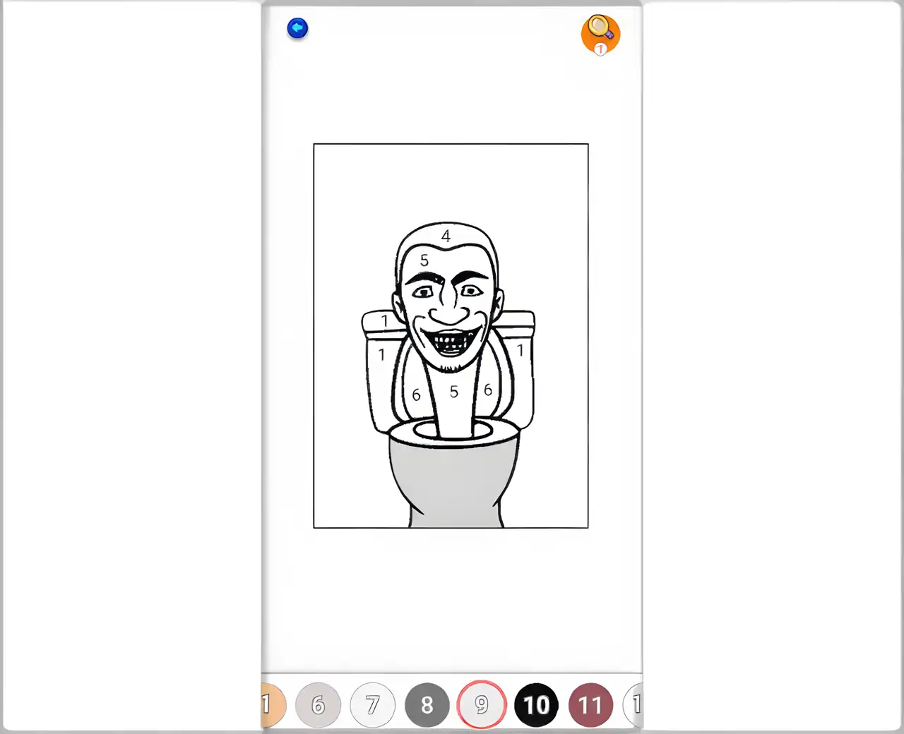 厕所怪物按数字颜色