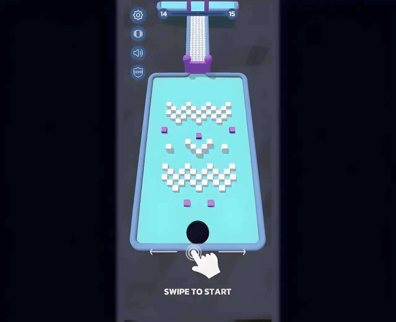 色孔立方体:块填充3D