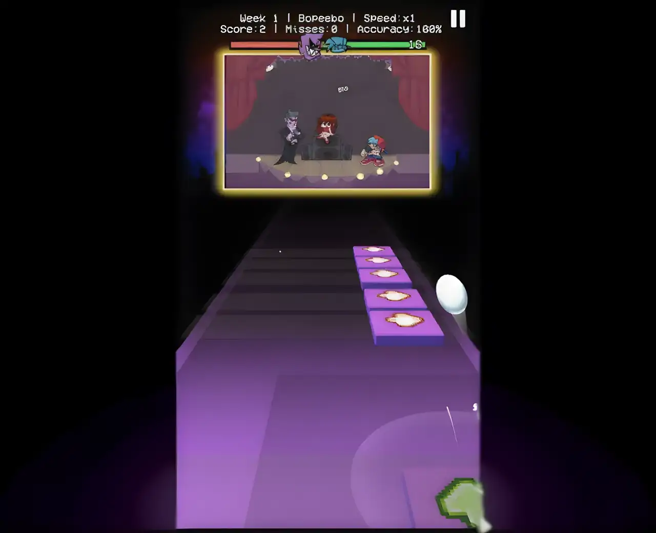 瓷砖跳跃混合FNF音乐