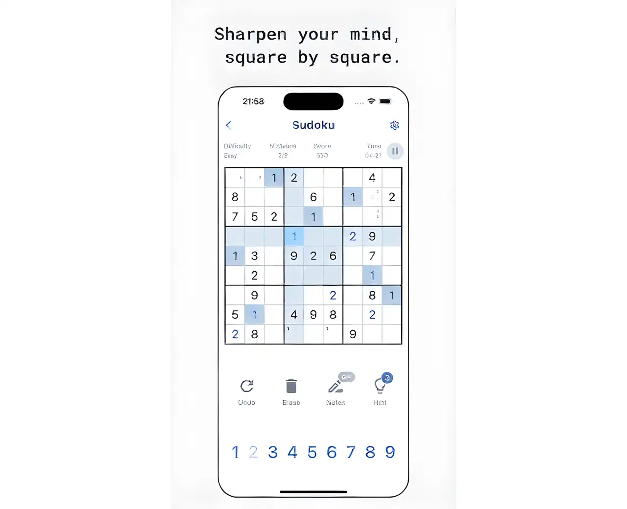 数独：益智游戏