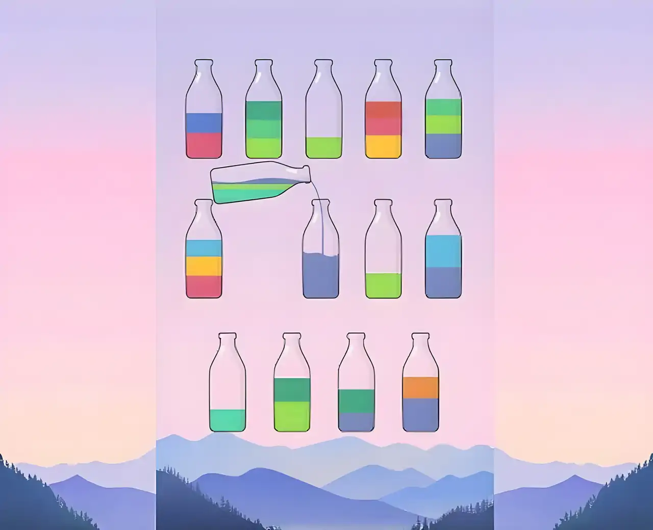 液体分类-水彩拼图