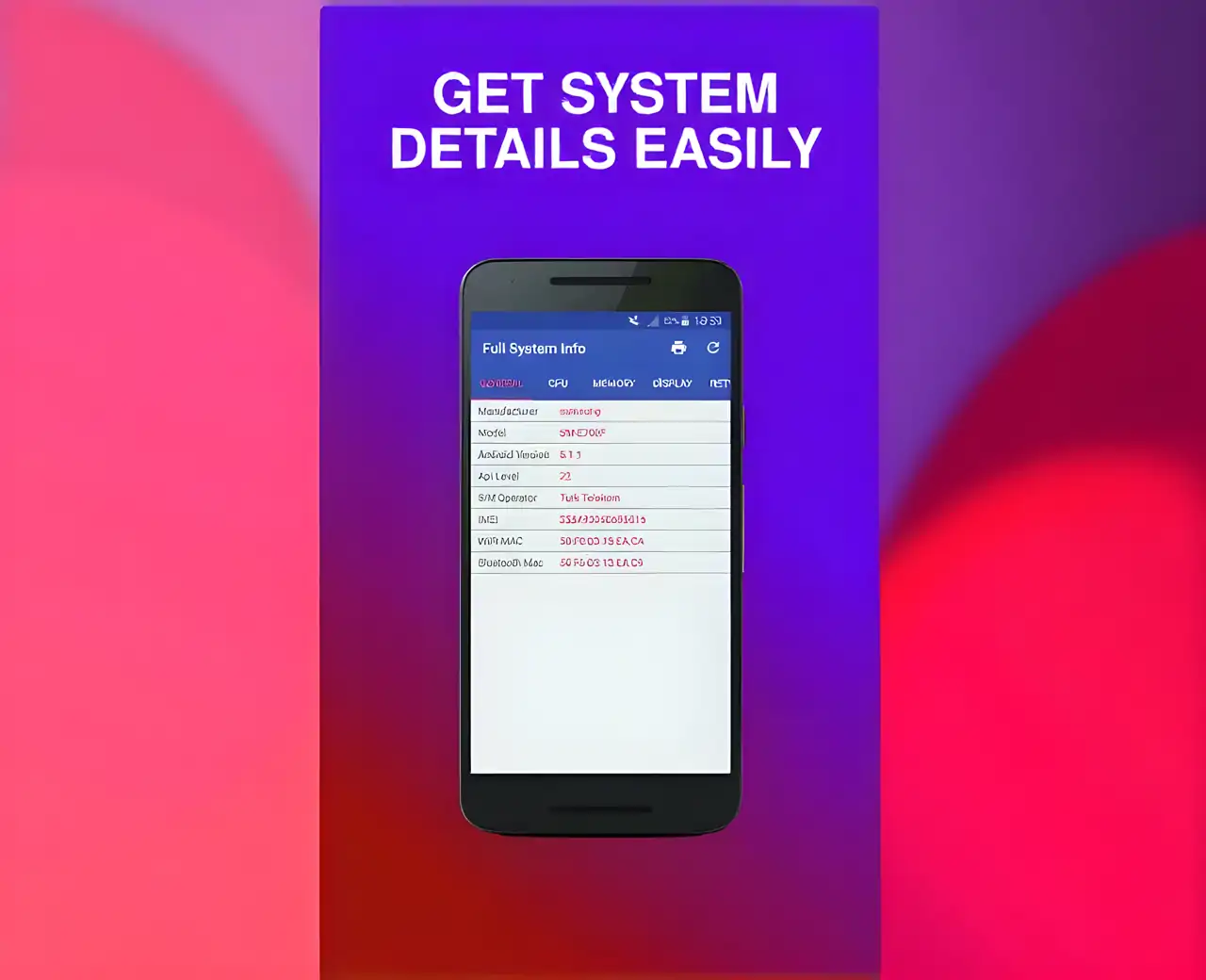 完整的系统信息