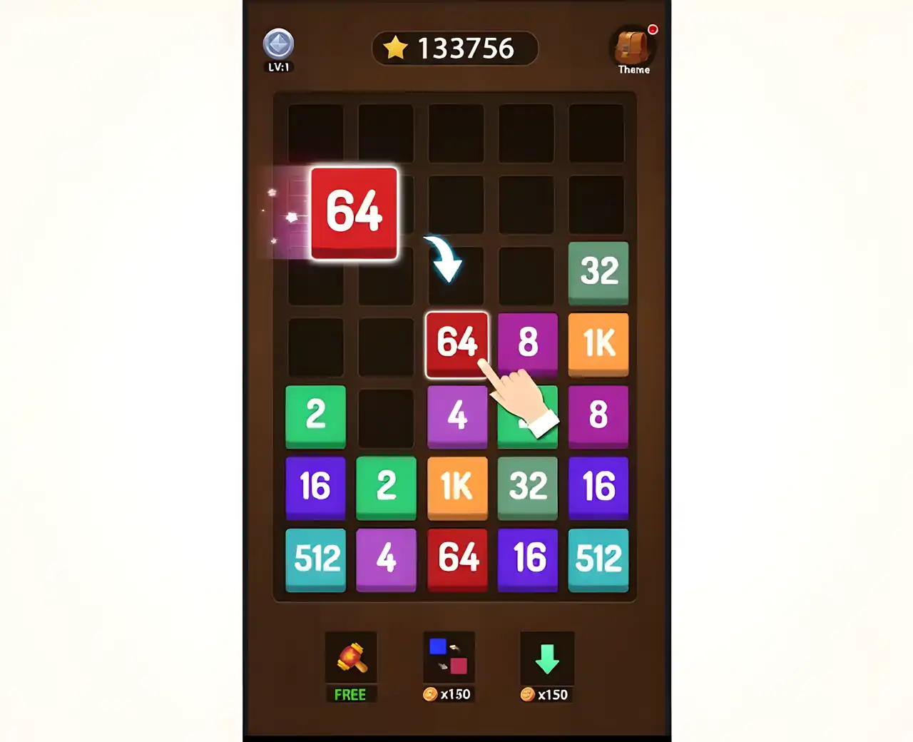 数字合并-经典数字方块益智游戏