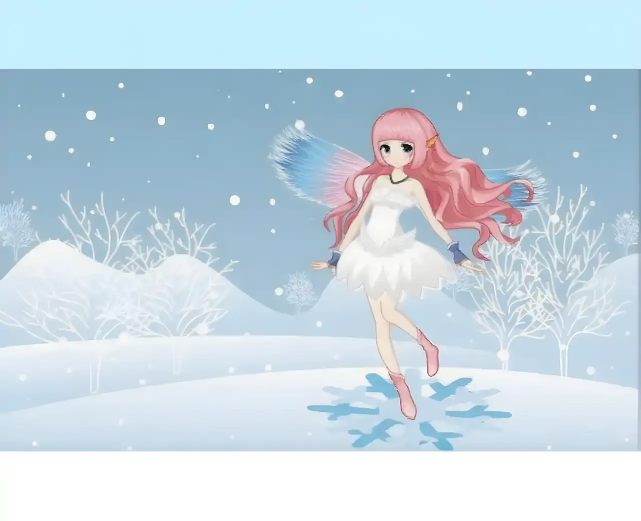 美麗冬日雪仙子