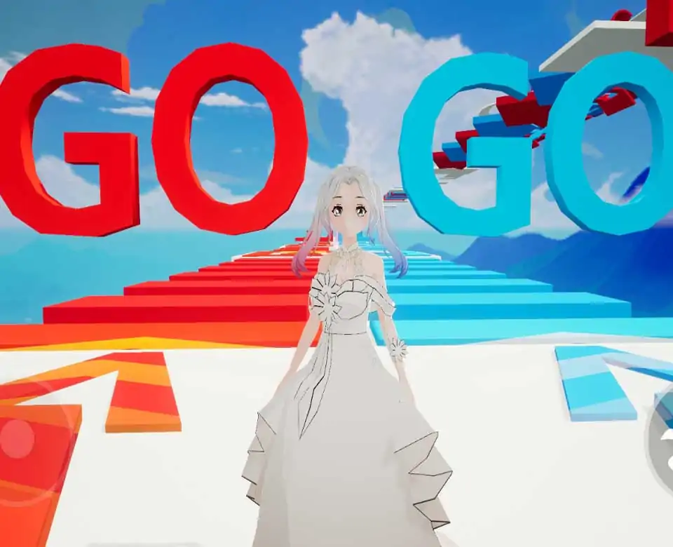 男生女生双人成行跑酷