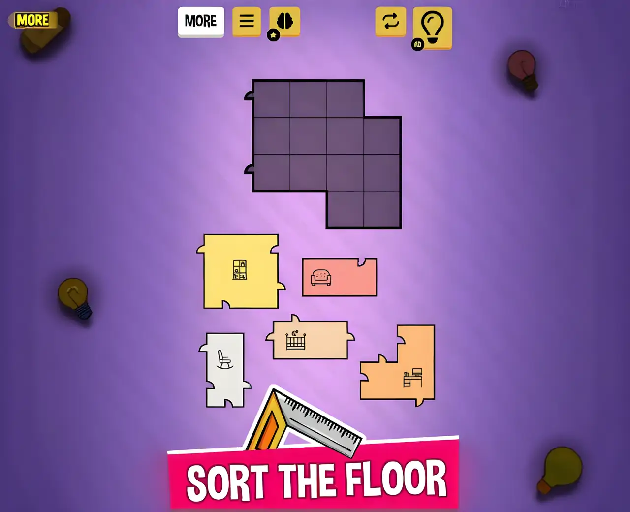 楼层分类：房间平面图七巧板