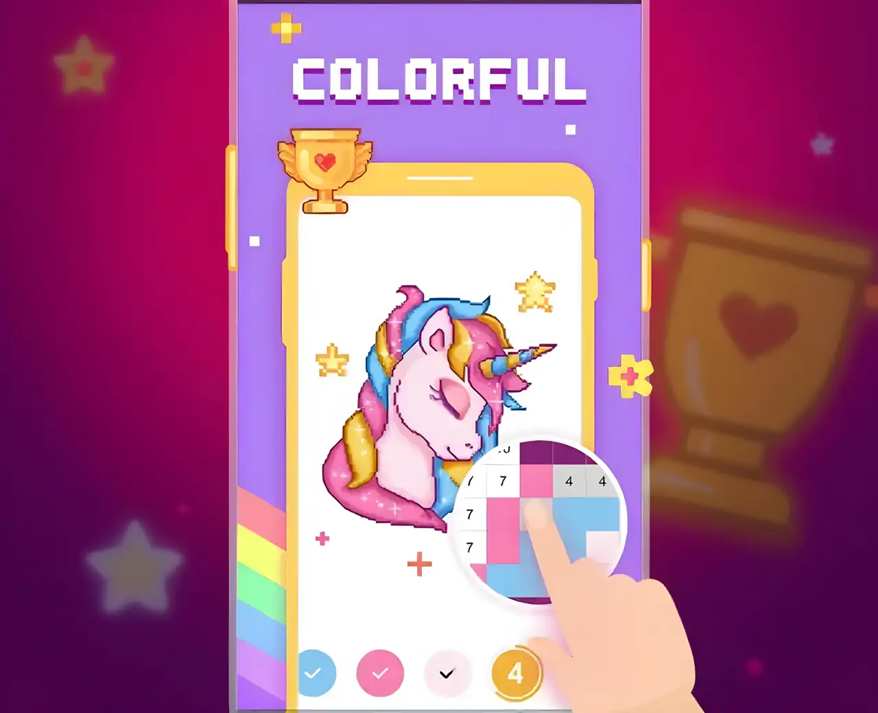 按数字编号完成像素画