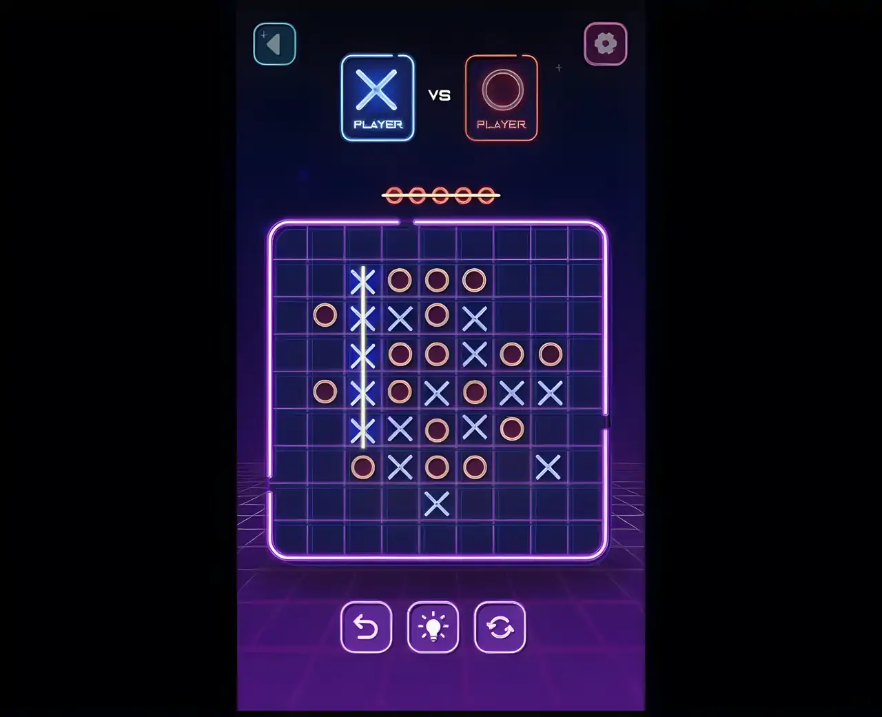 TicTacToeGlow:2个玩家XO