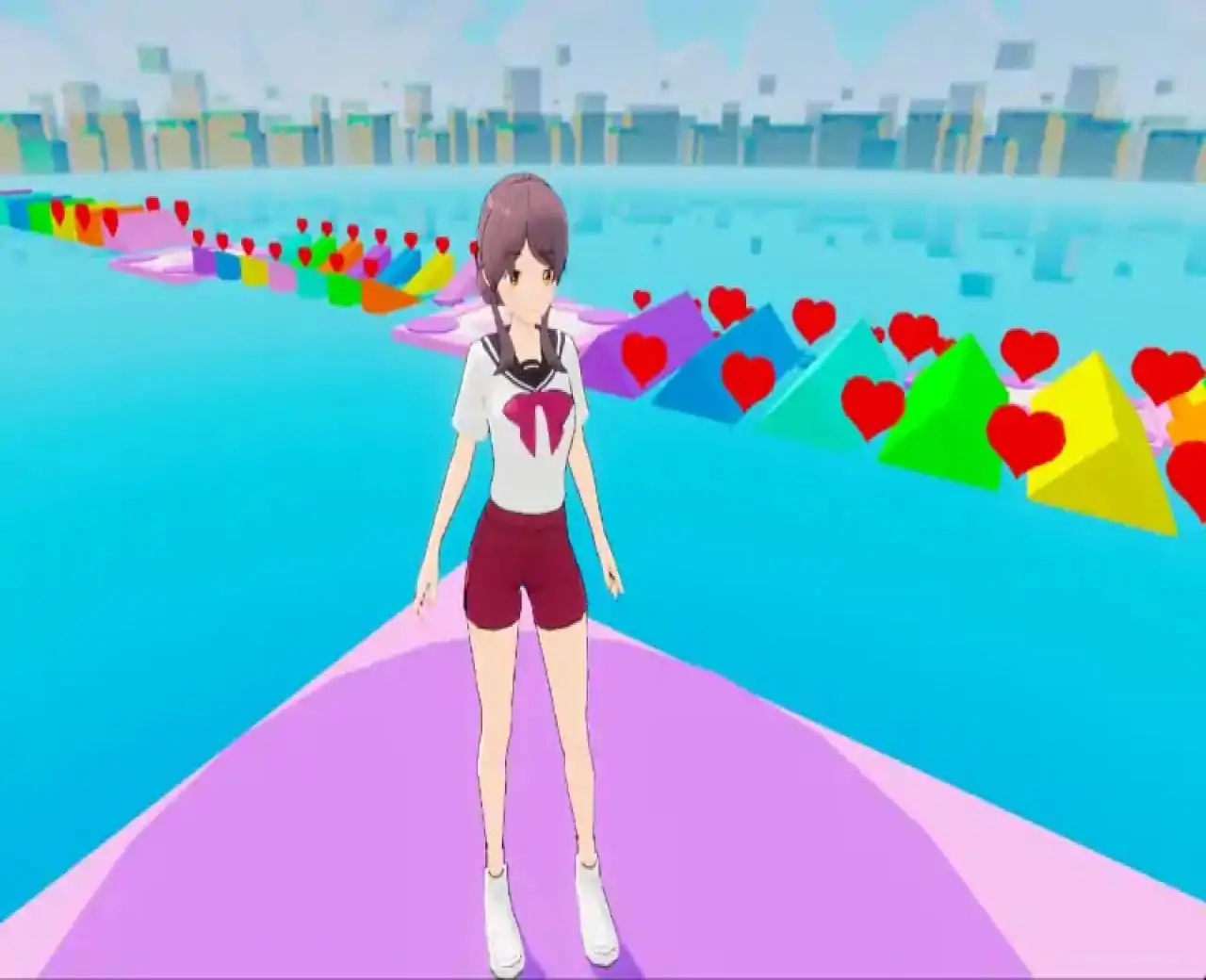 彩色爱心简单跑酷（50关）