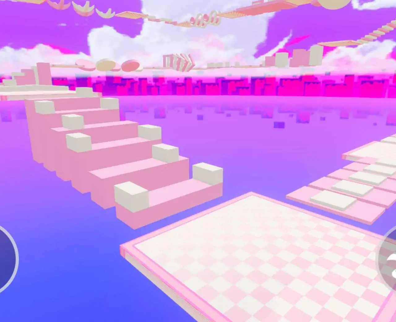 粉系渐变超长跑酷