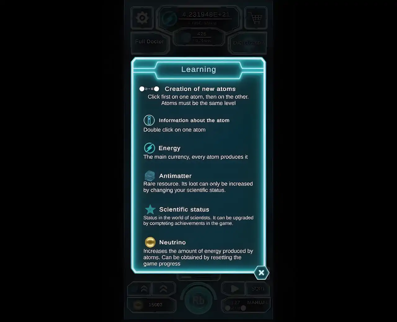 Atom：放置增量游戏