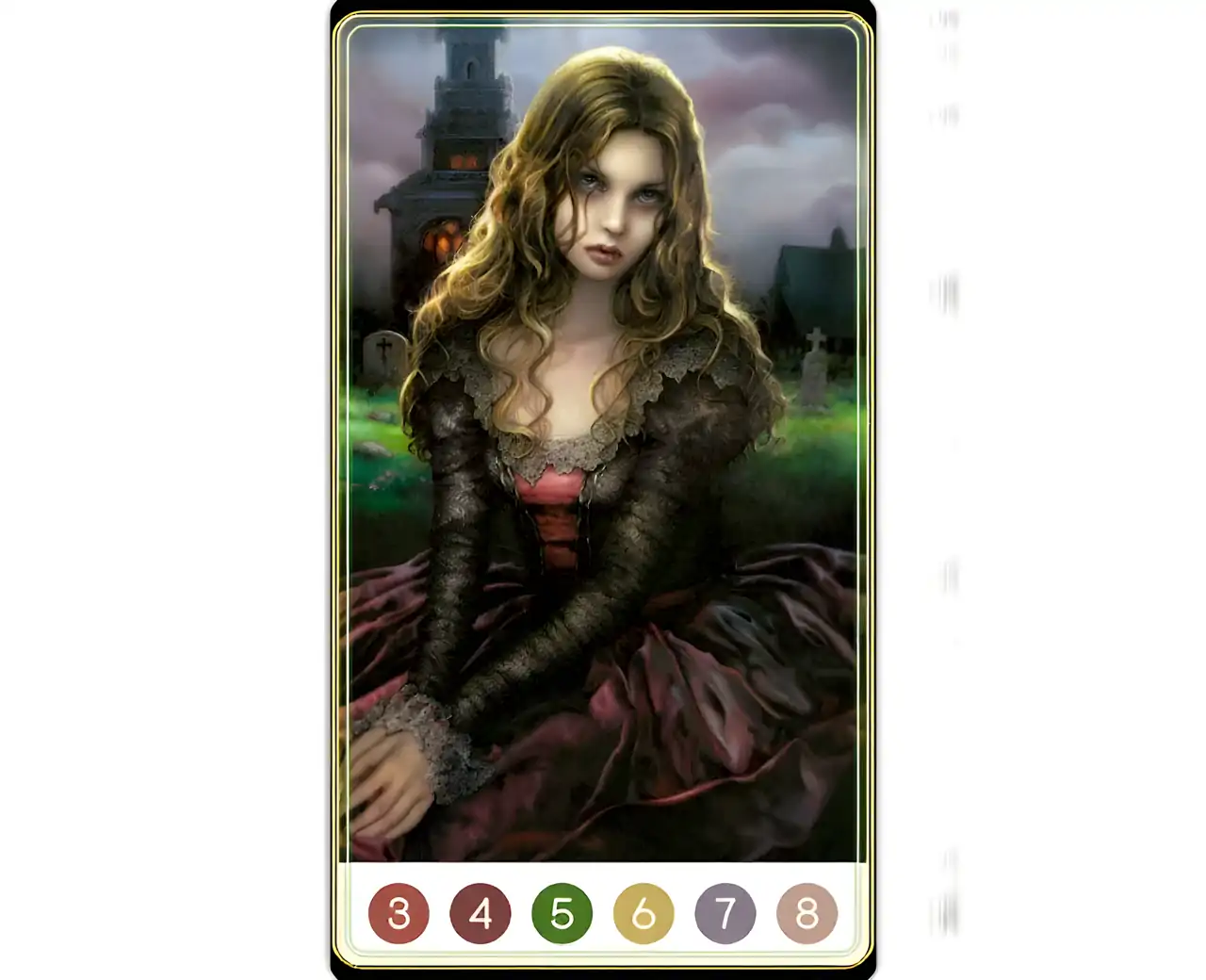 深色哥特式颜色（按数字）