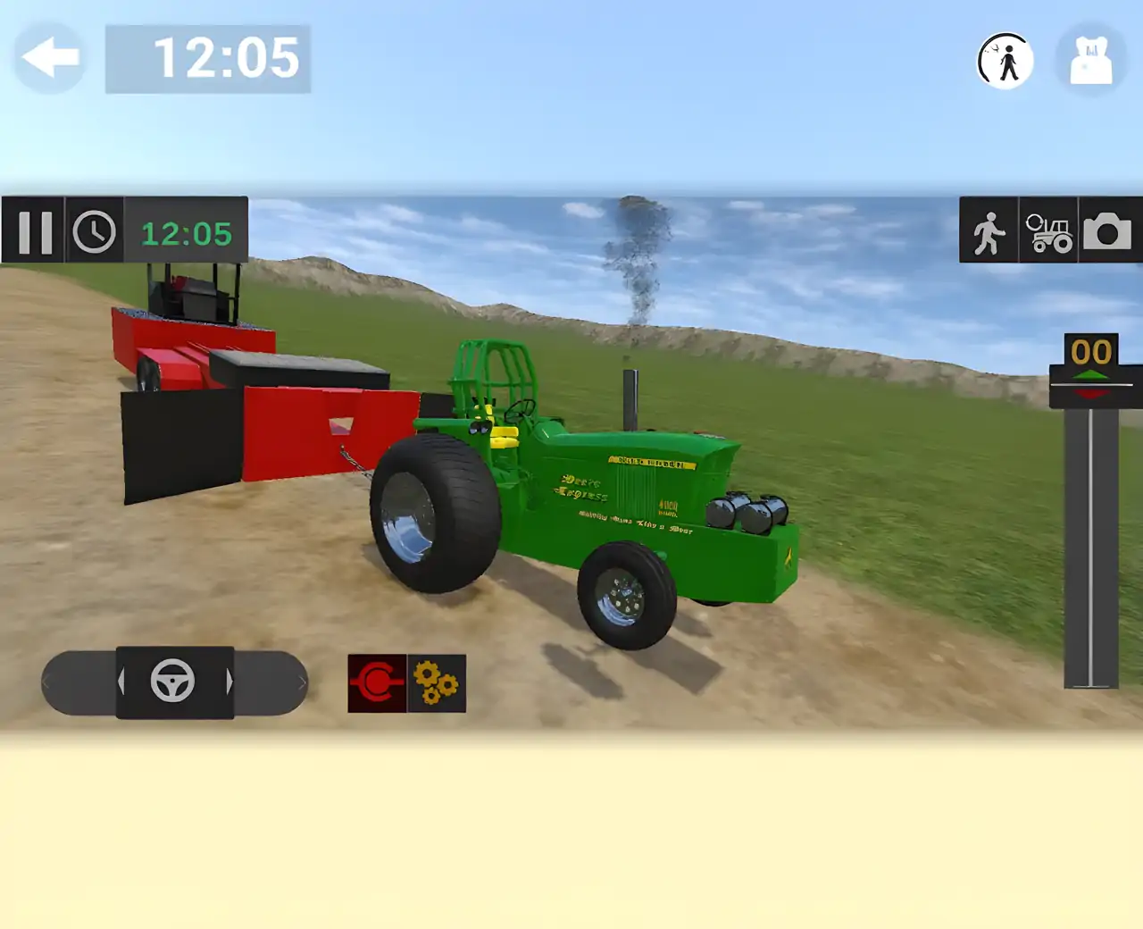 拖拉机试验：拉动