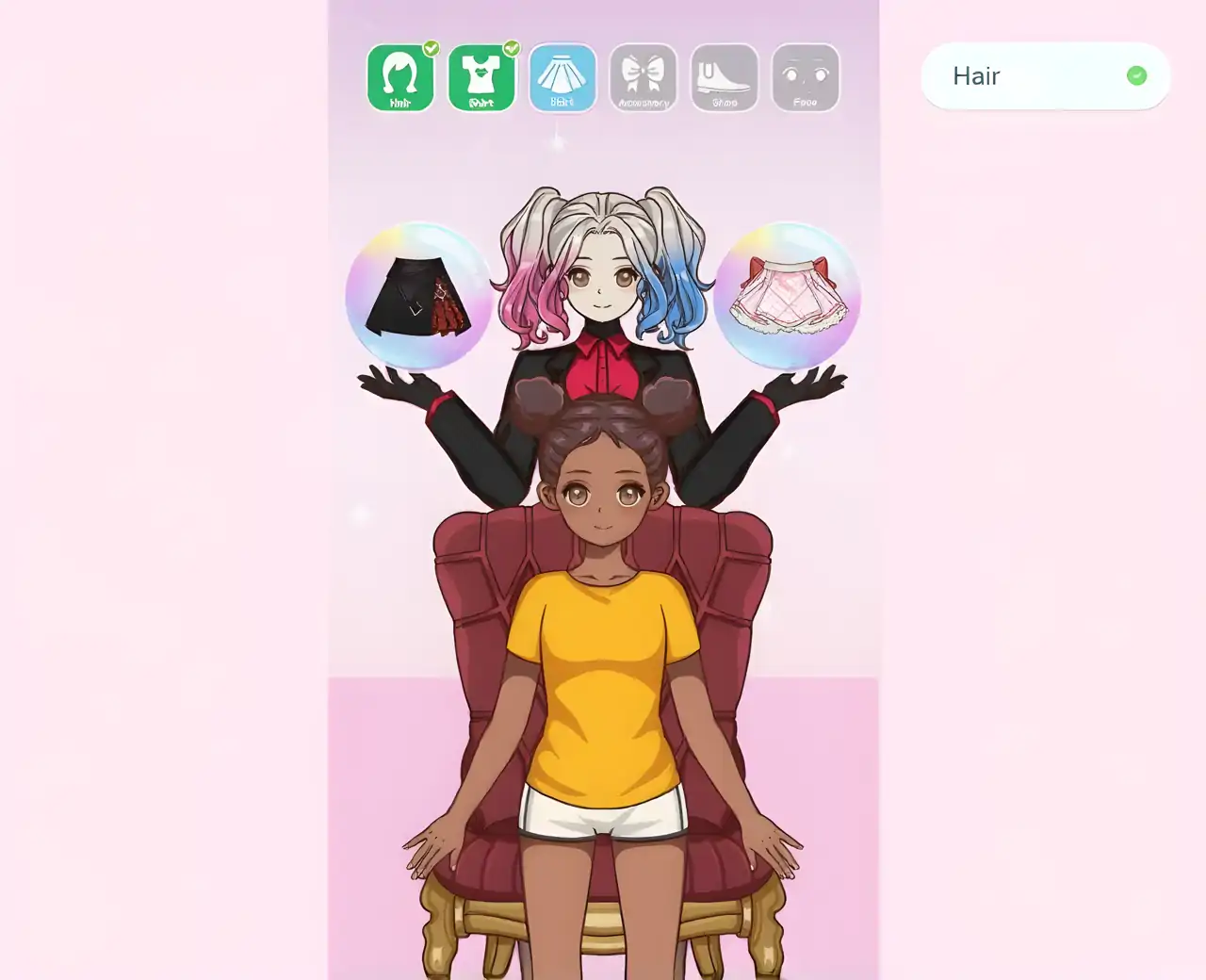 左或右：混合装扮