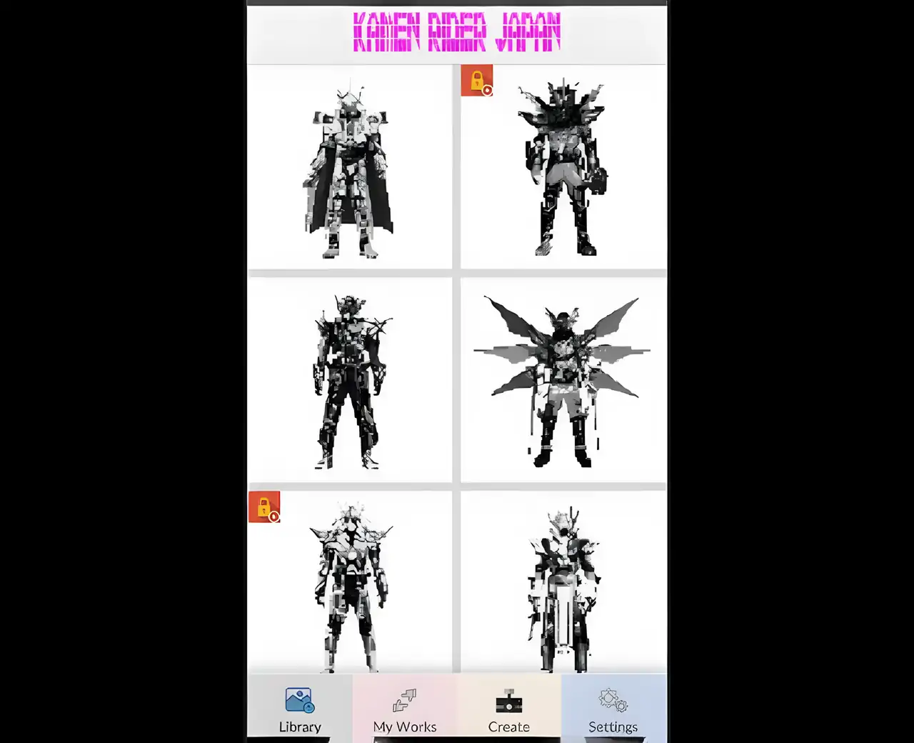 假面骑士像素艺术